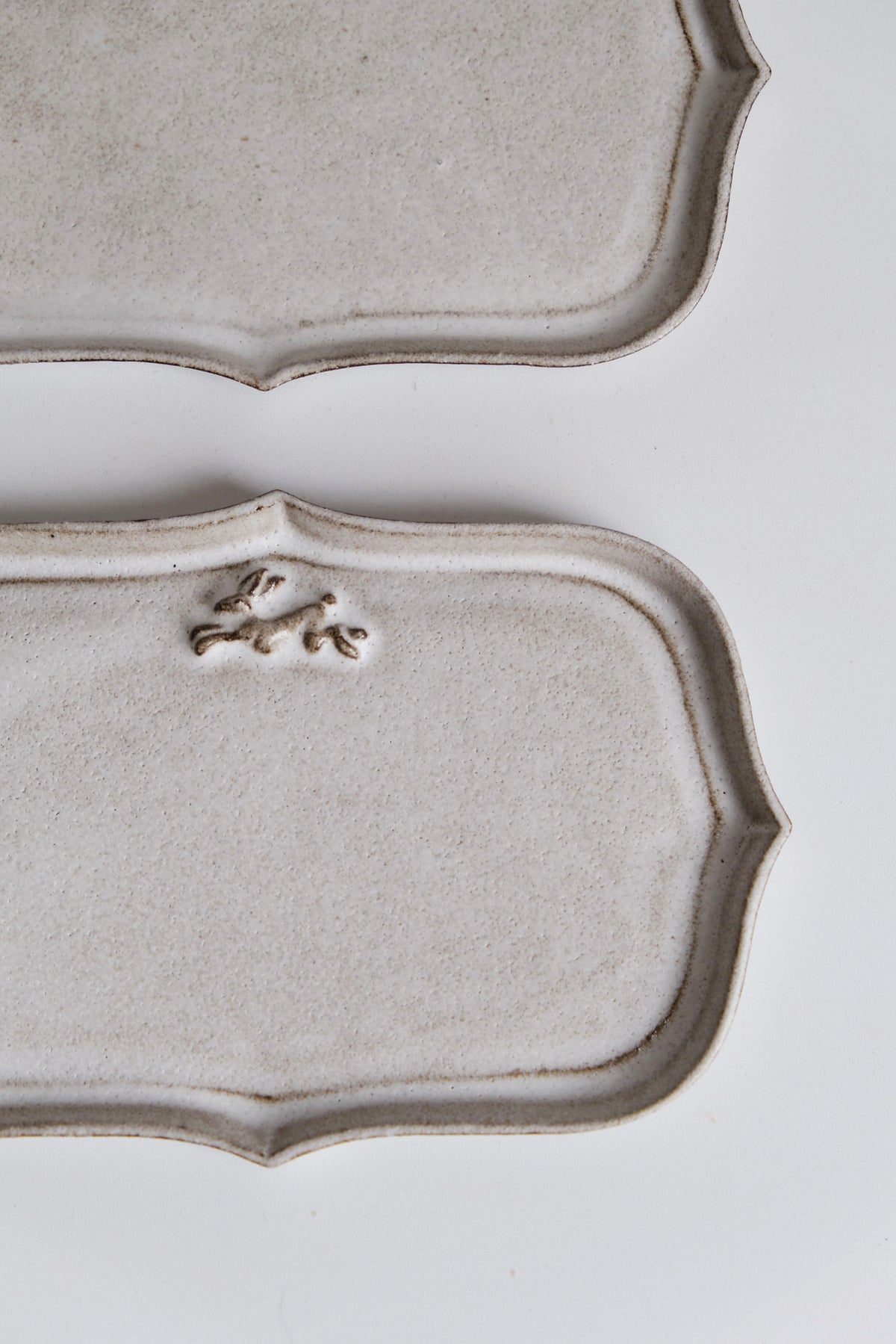Moonrise Mini Hare Frame Dish, Petite Vintage Set of 2