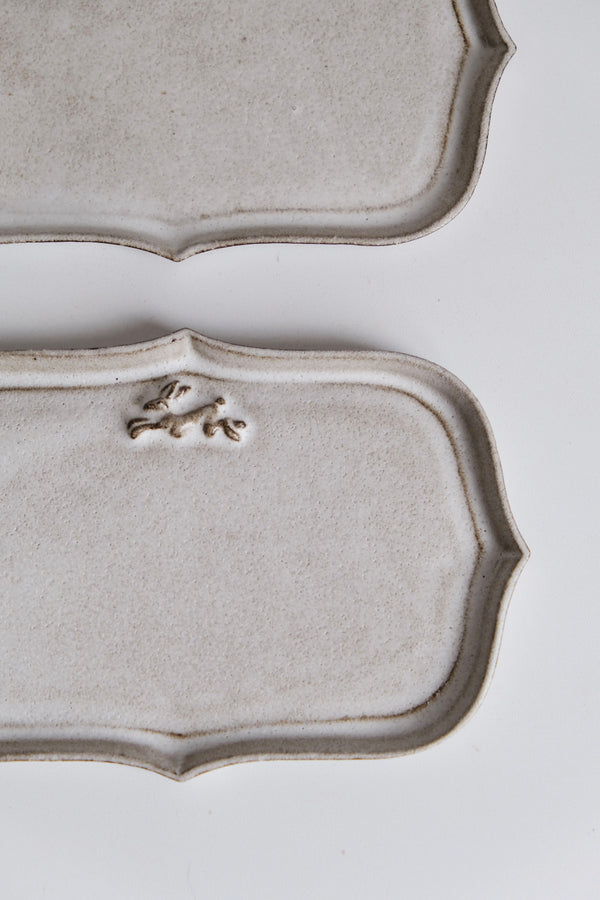 Moonrise Mini Hare Frame Dish, Petite Vintage Set of 2
