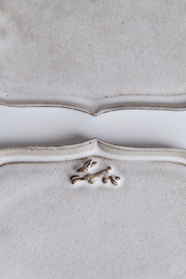 Moonrise Mini Hare Frame Dish, Petite Vintage Set of 2
