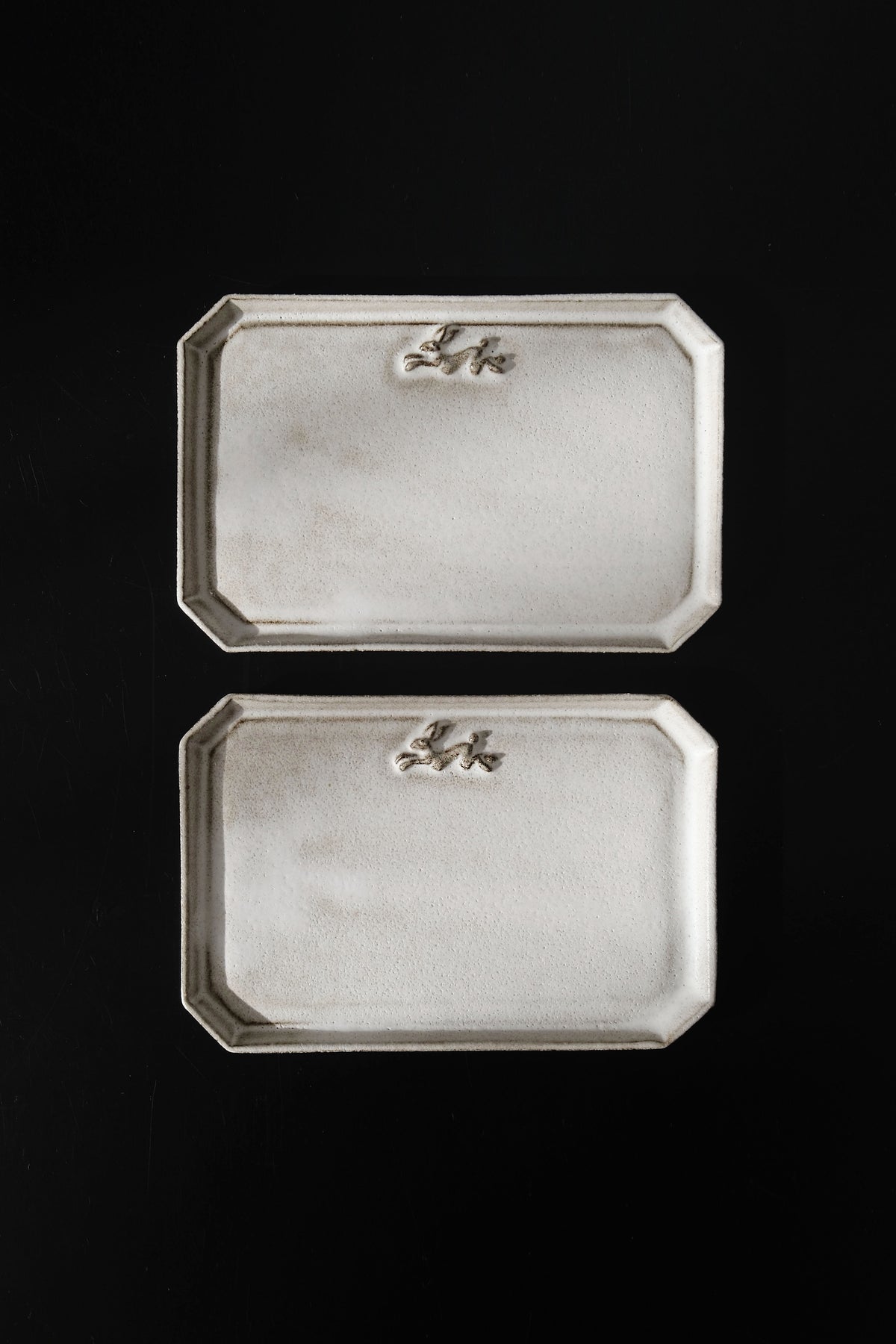 Moonrise Mini Hare Frame Dish, Petite Octagon, Set of 2