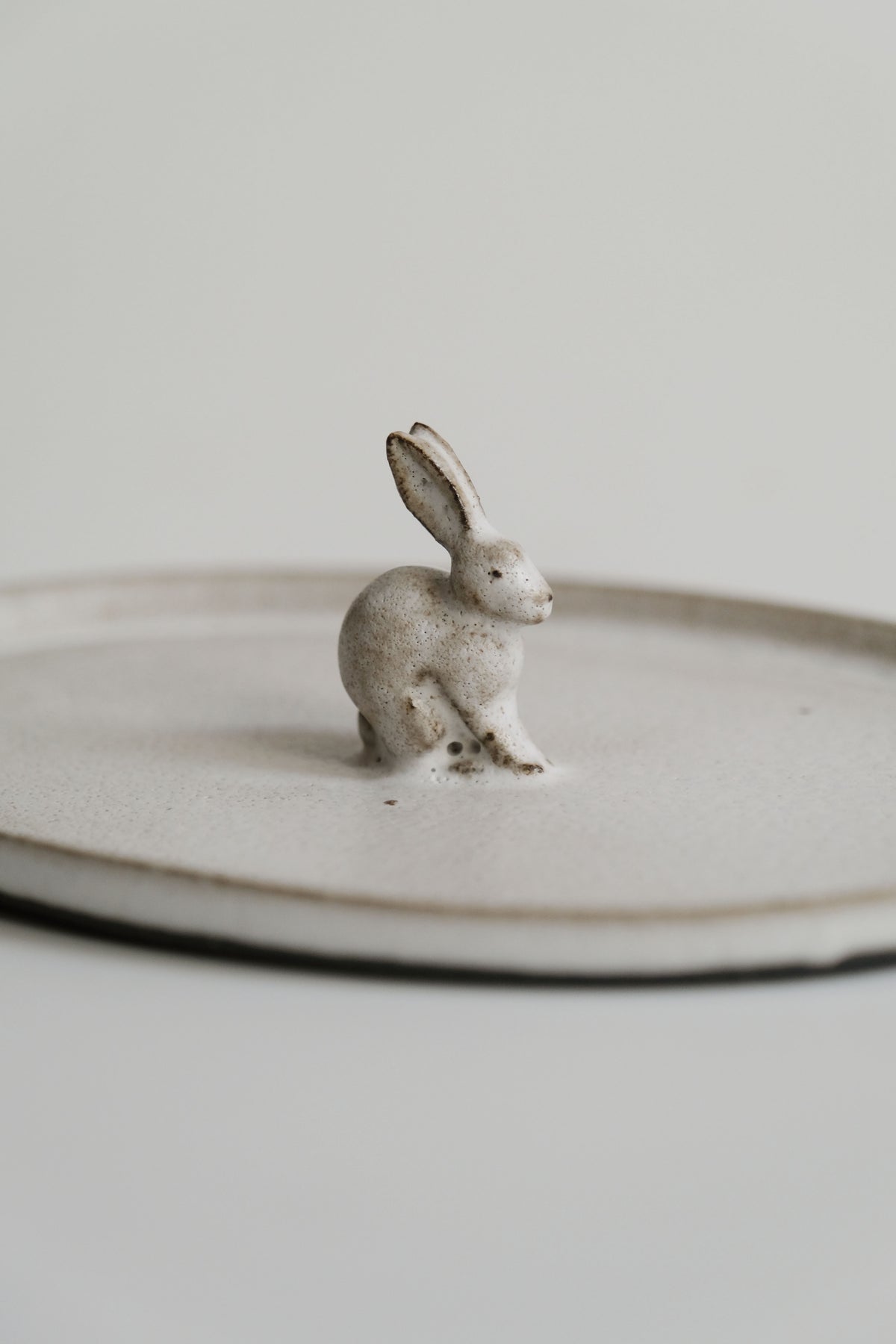Moonrise Hopping Hare Plate, Sit